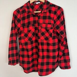 5/$20 Women’s Favlux Checkered Plaid Long Sleeve Button up Large
